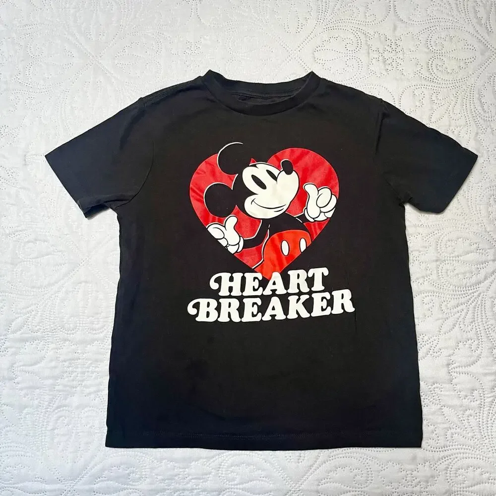 Old Navy Disney Mickey Mouse Heartbreaker Valentine’s Day Tee Size S / 6-7
